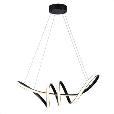 Imagem de Pendente Led Moderno Taschibra Loop 38W 3000K Quente Preto