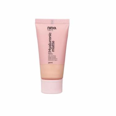Imagem de Base liquida hyaluronic matte nina cor 01 - NINA MAKE UP
