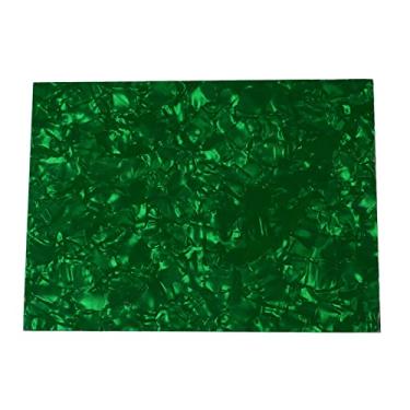 Imagem de Pickguard de guitarra PVC Cellulóide inquebrável Tampa da placa traseira Folha de placa para baixo para baixo guitarra acústico Bass Protetor de proteção Durável Acessório (Pérola verde)