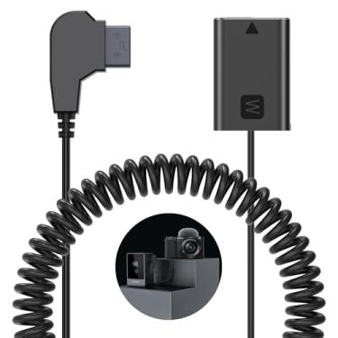 Imagem de Gonine D-TAP NP-FW50 Adaptador CA contínuo de bateria falsa compatível com câmeras Sony Alpha ZV-E10 ZVE10 A6400 A6000 A5100 A6100 A6300 A6500 A7 A7II A7S A7SII RX10 II IV