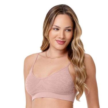 Imagem de Sutiã com Bojo Removível e Jacquard sem Costura Blush Zee Rucci, 44