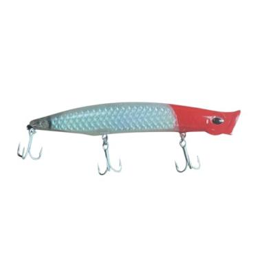 Imagem de Poseidon Isca Artificial Akuma 123F, Zara-popper Flutuante, Verde Holográfico, ABS Reforçado, 12,3 cm, 18,5g, Série Diamante, para Pesca Casting (C304, 123 mm)