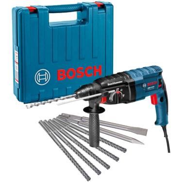 Imagem de Martelete Perfurador de 820 Watts 220 Volts Rompedor SDS Plus GBH 2-24 D com Maleta e 7 Peças - 0615A001NV000 - BOSCH
