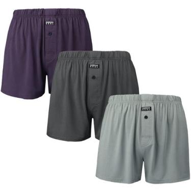 Imagem de Cuecas boxers masculinas BAMBOO COOL Boxer Shorts, pacote com 3