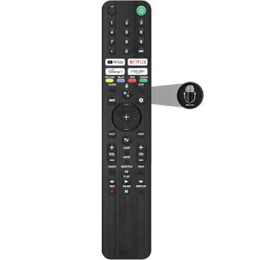 Imagem de Novo controle remoto de voz RMF-TX520U para Sony Bravia Android/Google Smart TV, compatível com Sony 2019-2023 XBR/XR/KD Series, 4 atalhos com teclas YouTube Netflix Prime Video