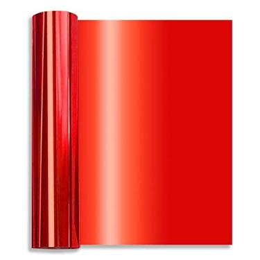 Imagem de Tvinyl Warehouse Rolo de vinil de transferência de calor metálico HTV de folha vermelha 30,5 cm x 1,8 m para todas as máquinas de corte