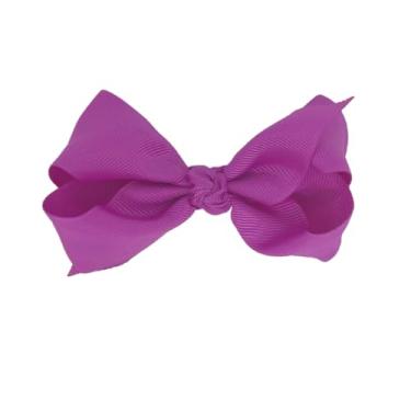 Imagem de Laço Boutique Infantil Tamanho P 7x3 Cm em Gorgorão com Presilha Bico de Pato e Diversas Cores (Azaleia)