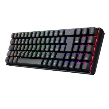 Imagem de Teclado Mecanico Gamer Redragon ZED Pro, RGB, Wireless, Switch Marrom - K627P-WNS-B (PT-BROWN) - Preto"