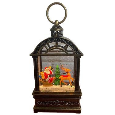 Imagem de Globo de Neve Natal Natalino Luminaria Musical Lamparina Papai Noel Rena Arvore de Natal Enfeite Decoraçao Festa Fim de Ano Mesa Estante Casa Loja