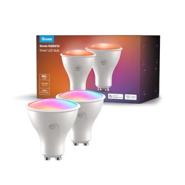 Imagem de Lâmpada Inteligente GU10 RGBWW, Wi-Fi e Bluetooth, Controle pelo App Home, Compatível com al3x4 e Go0gl3 Assistant, Ajuste de Cores e Branco, Dimerizável, Cenas e Música, Kit 2 Unidades