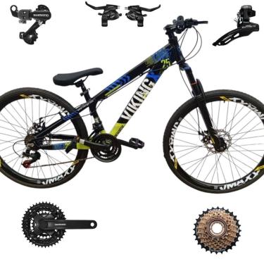 Imagem de Bicicleta 26 VikingX Tuff25 21v SHIMANO Freeride Disco Mecânico Pneu Slick 1.50-Unissex