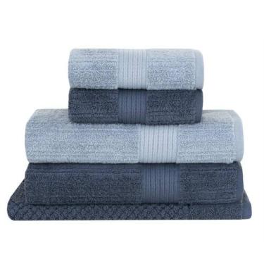 Imagem de Jogo Toalha de Banho Buddemeyer 5 Peças Luxo Fio Penteado Premium Alta