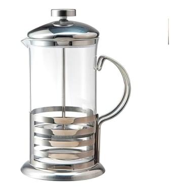 Imagem de Cafeteira Prensa Francesa Cremeira 350ML Vidro Aço Inox Resistente Borossilicato – Prepara Café, Chá e Leite Cremoso