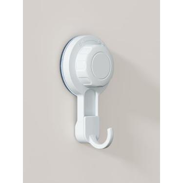 Imagem de Gancho de ventosa, ganchos de sucção de parede, ganchos para pendurar com ventosa, suporte de gancho reutilizável, ganchos de sucção a vácuo montados na parede para cozinha, toalha, banheiro, branco