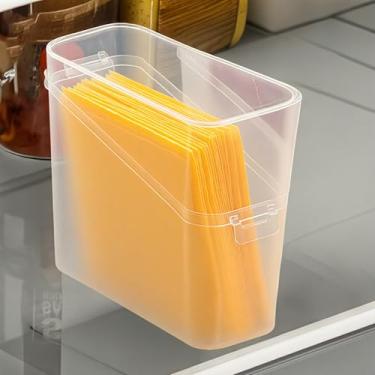 Imagem de Caixa organizadora de geladeira para porta lateral, caixa de armazenamento transparente para organização de geladeira