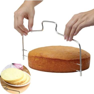 Imagem de Cortador Nivelador Fatiador De Bolos Fios Duplo Confeitaria