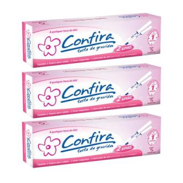 Imagem de Kit Teste Gravidez Confira Tira Resultado Rápido e Preciso em 1 Minuto