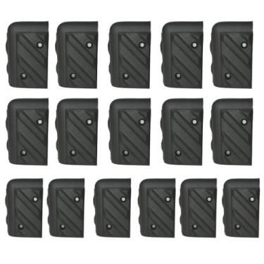 Imagem de Kit 16 Cantoneira Plástica Grande Para Caixas Acústicas Arredondadas C