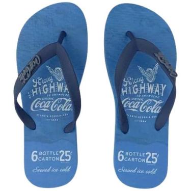 Imagem de Chinelo Coca Cola Paper Denim/Azul Marinho, 44, Azul marinho