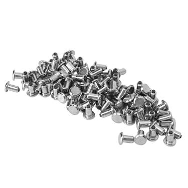 Imagem de Pregos de Pneu Prateados Picos de Neve Antiderrapantes 100 Unidades para Empilhadeira ATV UTV