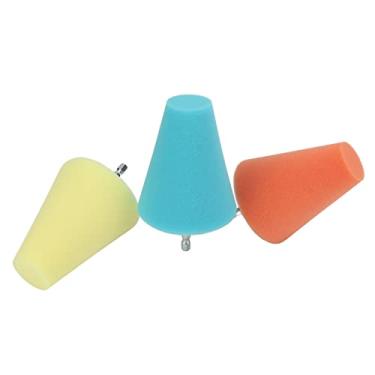 Imagem de Cone de Polimento de Esponja da Roda, 3pcs Cubo Cônico Polimento Cônico Esponja Buffing Espuma de Espuma Pad Cuidado para Carros Barcos Motocicletas, Ideal para Polimento,