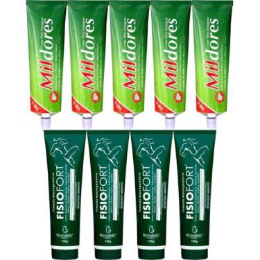 Imagem de Kit 5 Creme Mil Dores 100G + 4 Pomada Massageadora Fisiofort - Bio Ins