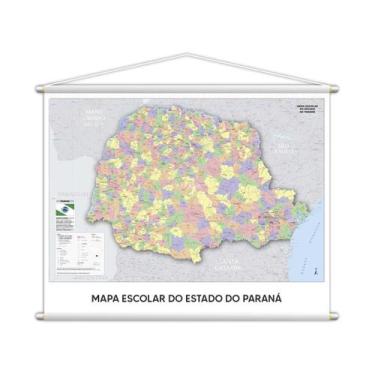 Imagem de Banner Mapa Escolar Do Estado Do Paraná 100X80Cm - Plimshop