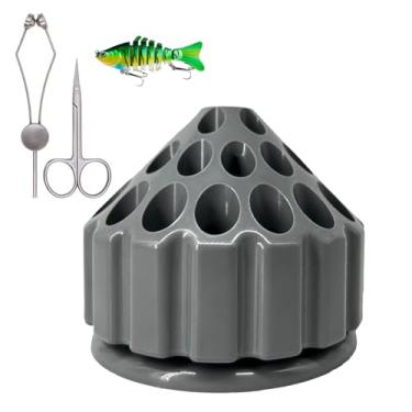 Imagem de Estação de mesa para amarrar moscas, suporte de ferramentas para amarrar moscas | Rack de armazenamento de mesa antiderrapante, bancada de trabalho profissional, acessório de pescador para casa