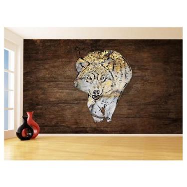 Imagem de Papel De Parede Animais Pop Art Lobo Colorido 3,5M Pxa622 - Você Decor