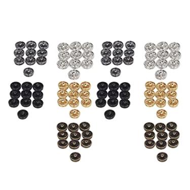 Imagem de Alomejor Kit de Botões de Pressão, 100 Peças 5mm Mini Botões de Pressão de Metal Fixadores para Costura de Roupas de Bonecas, Reparo de Roupas, Saias e Coleiras