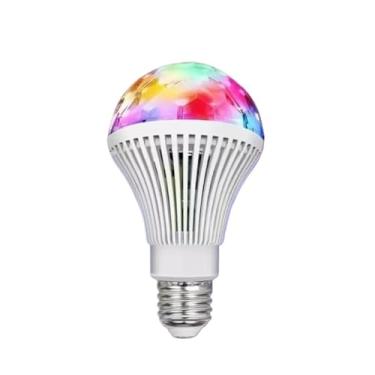 Imagem de Lâmpada Giratória LED RGB – Ideal para Festas, Perfeita para Salões de Festas e DJ(branco)