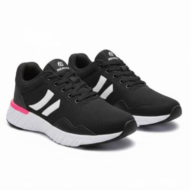 Imagem de Tênis Ortopédico Feminino Academia Casual Running Corrida (PRETO/PINK, BR, Adulto, Numérico, 34)