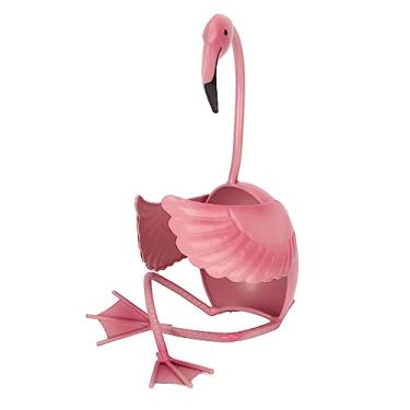 Imagem de aqxreight Flamingo Rack de Vinho Suporte de Vinho de Ferro Inovador Ornamento de DecoraçãO de Mesa de Jantar para BalcãO de Bar Cozinha Resistente Durável Não Muito para O Flamigo Não Feito