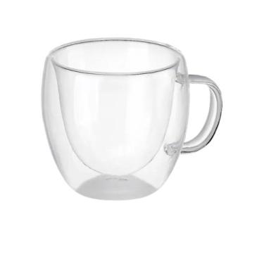 Imagem de Kit de Xícara Café Vidro Fundo Duplo Expresso Chá Peças Luther Home, 1