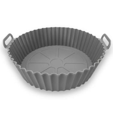 Imagem de Forma de Silicone Antiaderente para Air Fryer Universal com Alça Resis