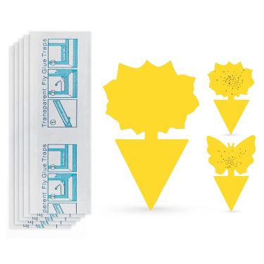 Imagem de Veyofly Armadilhas adesivas para plantas e janelas, pacote com 5 armadilhas adesivas amarelas para mosquitos e 5 armadilhas para moscas de janela, armadilhas adesivas para insetos, armadilhas de