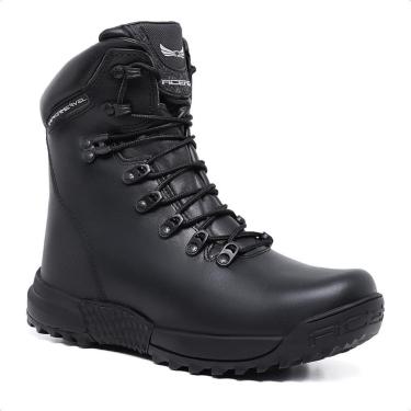 Imagem de Bota Impermeável Coturno Acero em Couro Preto Cano Médio API80P-Masculino