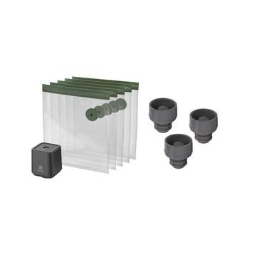 Imagem de Kit Rolhas de Vinho para Fechamento a Vácuo 03 Unidades + Seladora a Vácuo com 5 Sacos Herméticos Reutilizáveis Electrolux NA