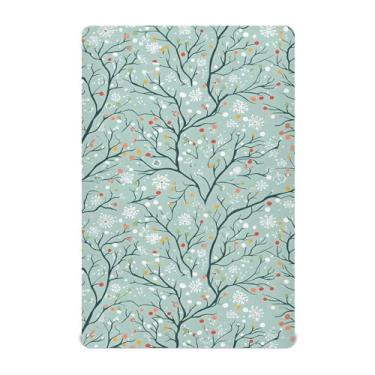 Imagem de Wassud Jogo de lençol para berço de árvore de Natal para meninos e meninas, respirável, neutro, 68 x 99 cm