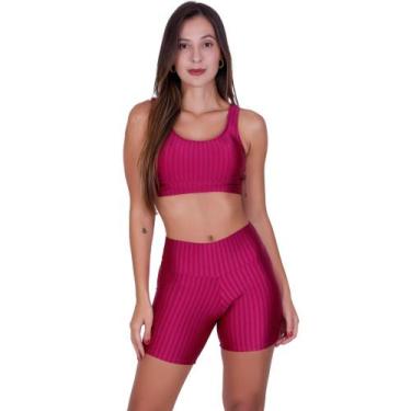 Imagem de Conjunto Top e Short 3D Academia Fitness - c7 CONJUNTO MICHELE, Pink, 