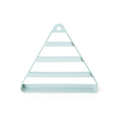 Imagem de Porta-joias brincos triangulares criativos suporte de exibição de joias brincos pendurados rack de armazenamento pequena caixa de armazenamento de joias exibição de joias (cor: azul)
