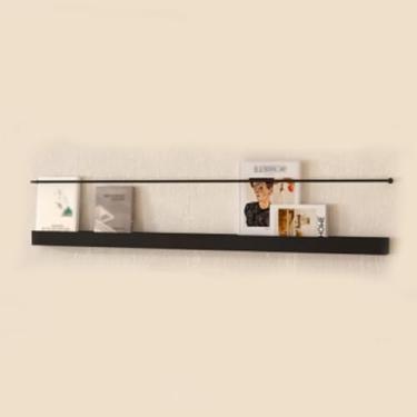 Imagem de Suporte de arquivo de metal minimalista preto montado na parede, porta-revistas e organizador de brochuras para sala de estar, banheiro, decoração de escritório (129,8 cm, 1 pacote) - solução de