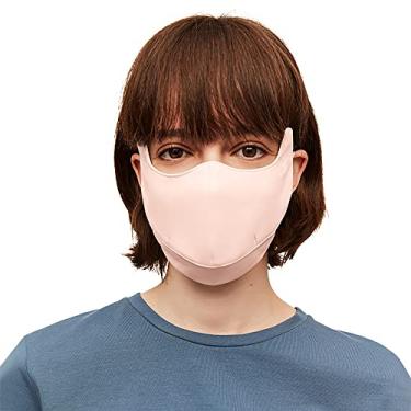 Imagem de Máscara facial UV para mulheres, proteção solar, FPS 50+, cobertura facial respirável, ciclismo, caminhada, caminhada SLN3M308D, rosa, tamanho �nico