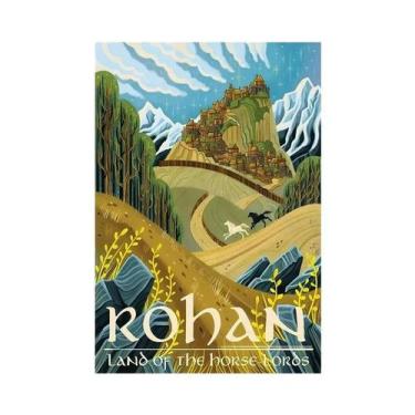 Imagem de Pôster Vintage Do Senhor Dos Anéis, Impressão Em Tela, Arte De Parede 