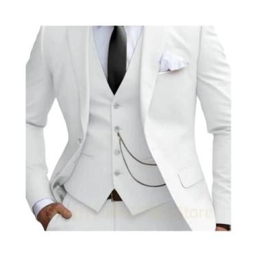 Imagem de Terno Masculino Slim Fit Verde Menta De 3 Peças Com Lapela Entalhada, 