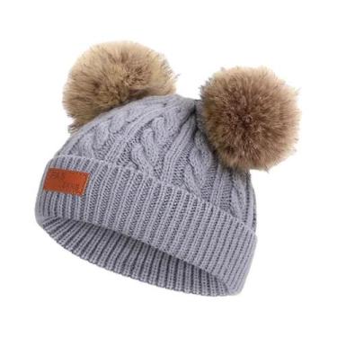 Imagem de Chapéu de Bebê de Lã com Pompom - Quentinho para Outono/Inverno, taman