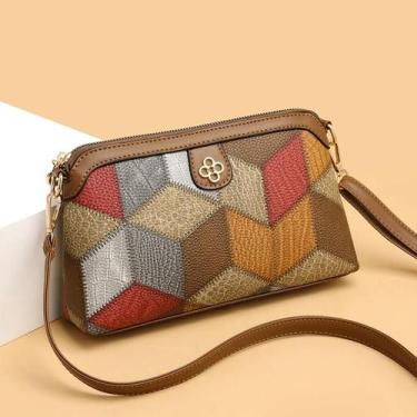 Imagem de Bolsa Crossbody Feminina Pequena em PU - Bolsa de Ombro Luxo para Celu