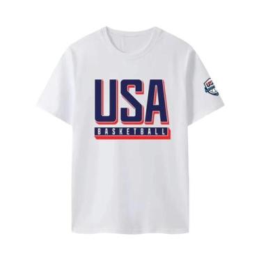 Imagem de Camiseta De Manga Curta Com Estampa Da Seleção Nacional De Basquete Do