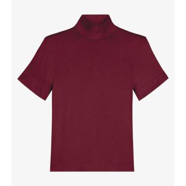 Imagem de Blusa Feminina Gola Alta ViscoTrico Básica Endless Vermelho, GG, Verme