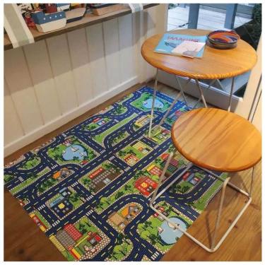 Imagem de Tapete Infantil Brisa Pista 130CM X 100CM para Brincar com Base Antiderrapante Estampa...